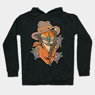 Cowgirl Traditional Tattoo Vintage Hoodie